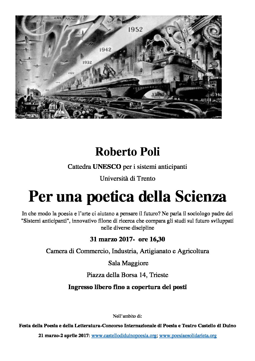 Lecture del prof. Roberto Poli cattedra UNESCO per i sistemi anticipanti